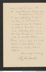 Nachlass Franz Steindachner, Brief von E. Ray Lankester an Franz Steindachner (29.05.1899), Inv.Nr. 290.03, Seite 3